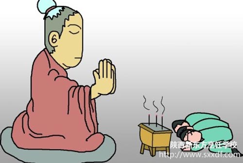 英语四六级考试的前一天,在西安某大学的宿舍里就出现了"祈福"拜神