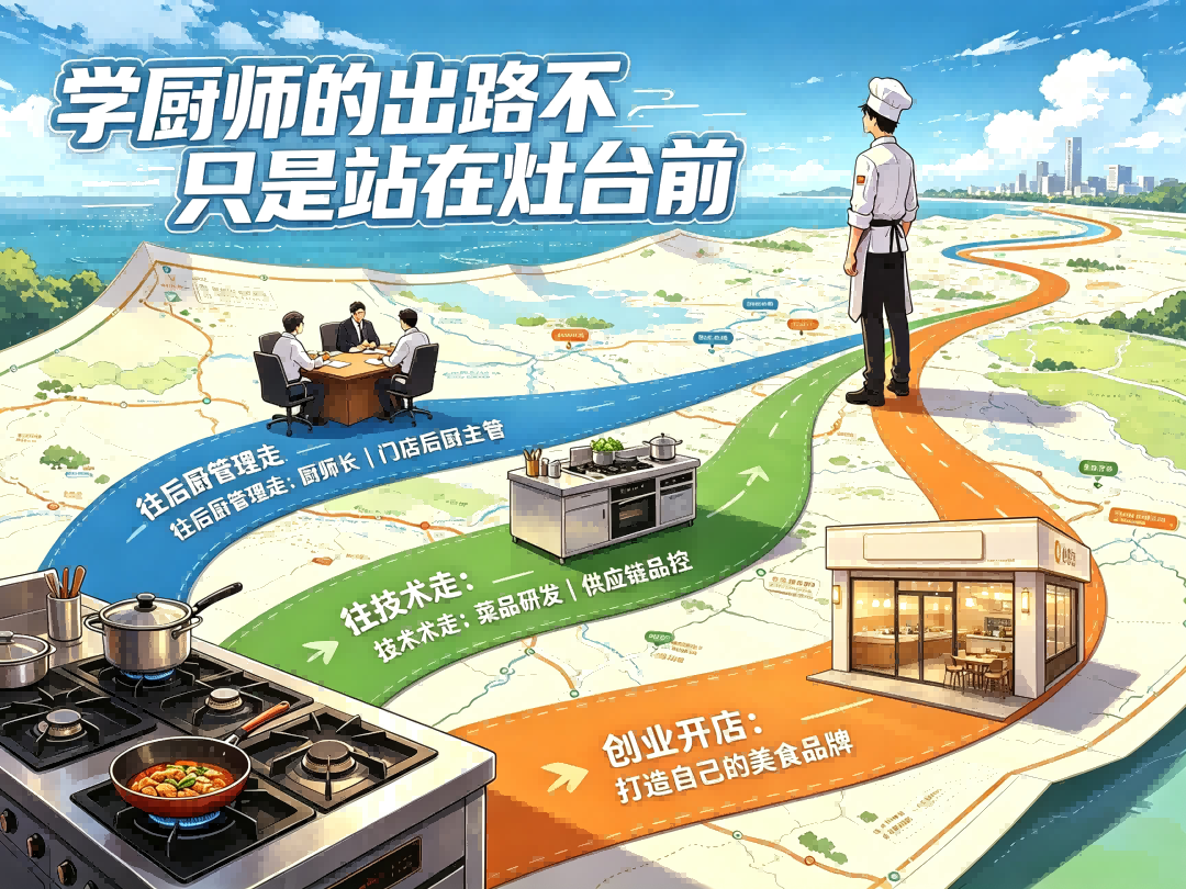⌈中餐新主厨⌋ 高中生适合学厨师吗?学厨师又苦又累?西安新东方老师带你看看现在的实训厨房
