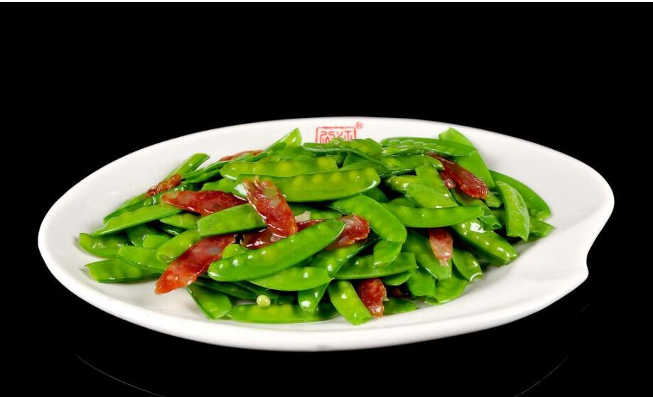 学烹饪-腊肠炒荷兰豆的做法